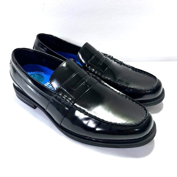 Nunn Bush Lincoln Moc Toe Penny Loafers Men's Shoes Black US 12W - Picture 1 of 8